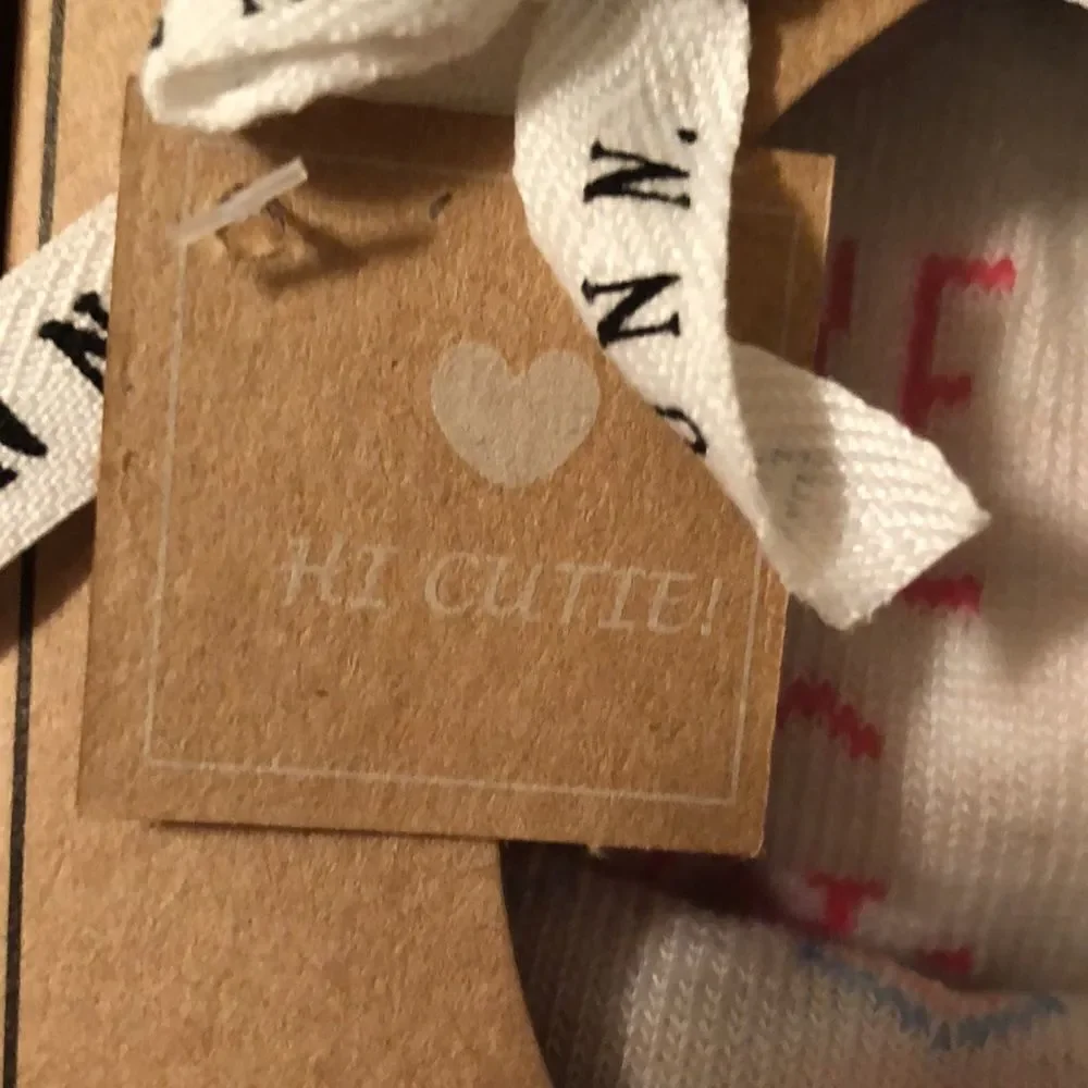 Rae Dunn socks ankle pack of 10 love theme girls shoe size 9-13/6.5-7